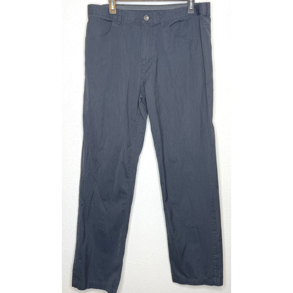 Calvin Klein Mens Pants Textured Cotton Straight‎ Leg 36x34 Charcoal Gray